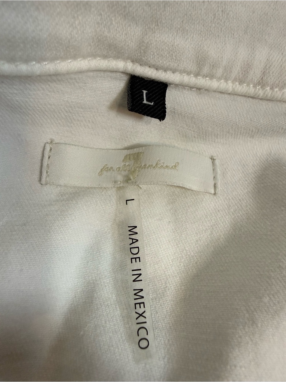7 For All Mankind Classic Trucker Denim Jacket - White - Large - Picture 3 of 7